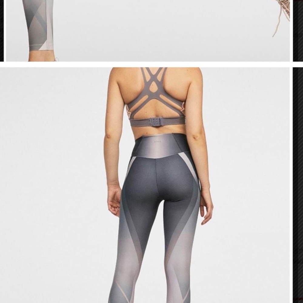 Chic Gray and Pink sport bra -M